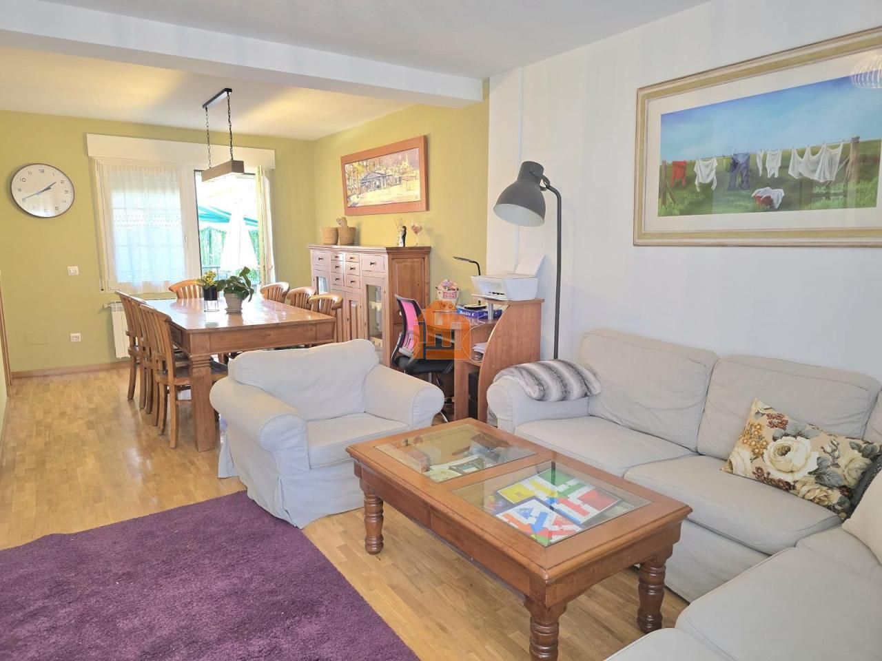 Living room of Single-family semi-detached for sale in Sariegos  with Heating, Private garden and Parquet flooring