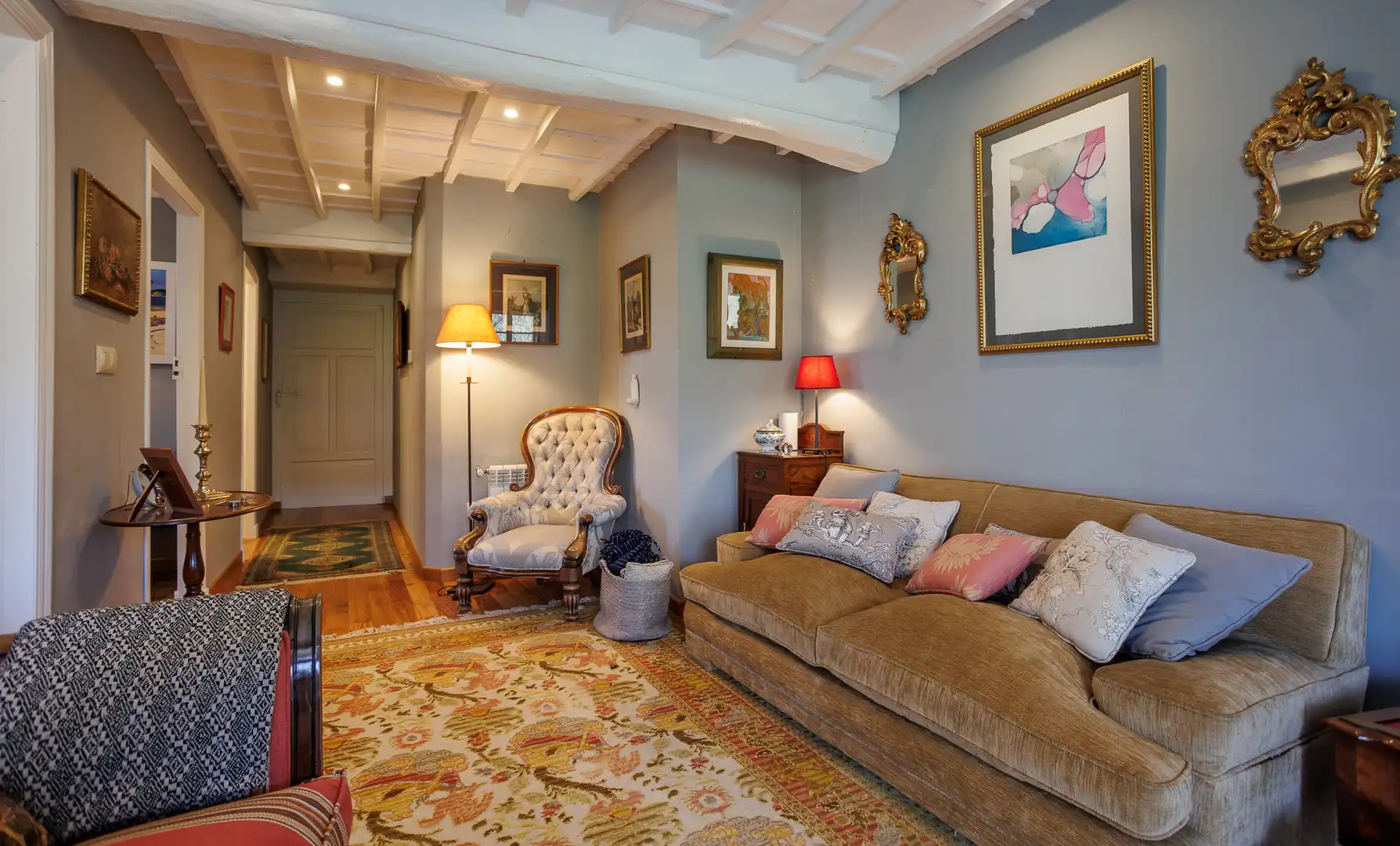 Sala de estar de Finca rústica en venta en Vilar de Barrio con Piscina