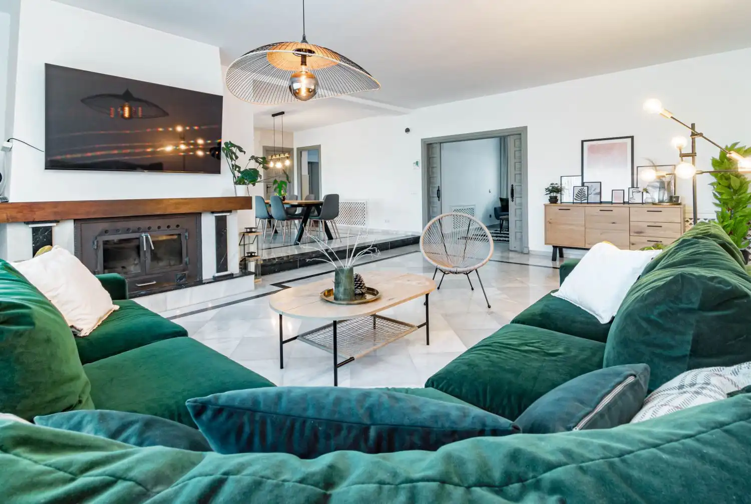 Living room of Houses for rent in Marbella  with Terrace and Swimming Pool