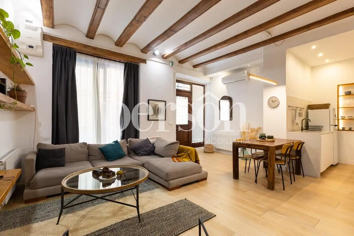 Sala de estar de Planta baja de alquiler en Valencia con Aire acondicionado, Terraza y Amueblado
