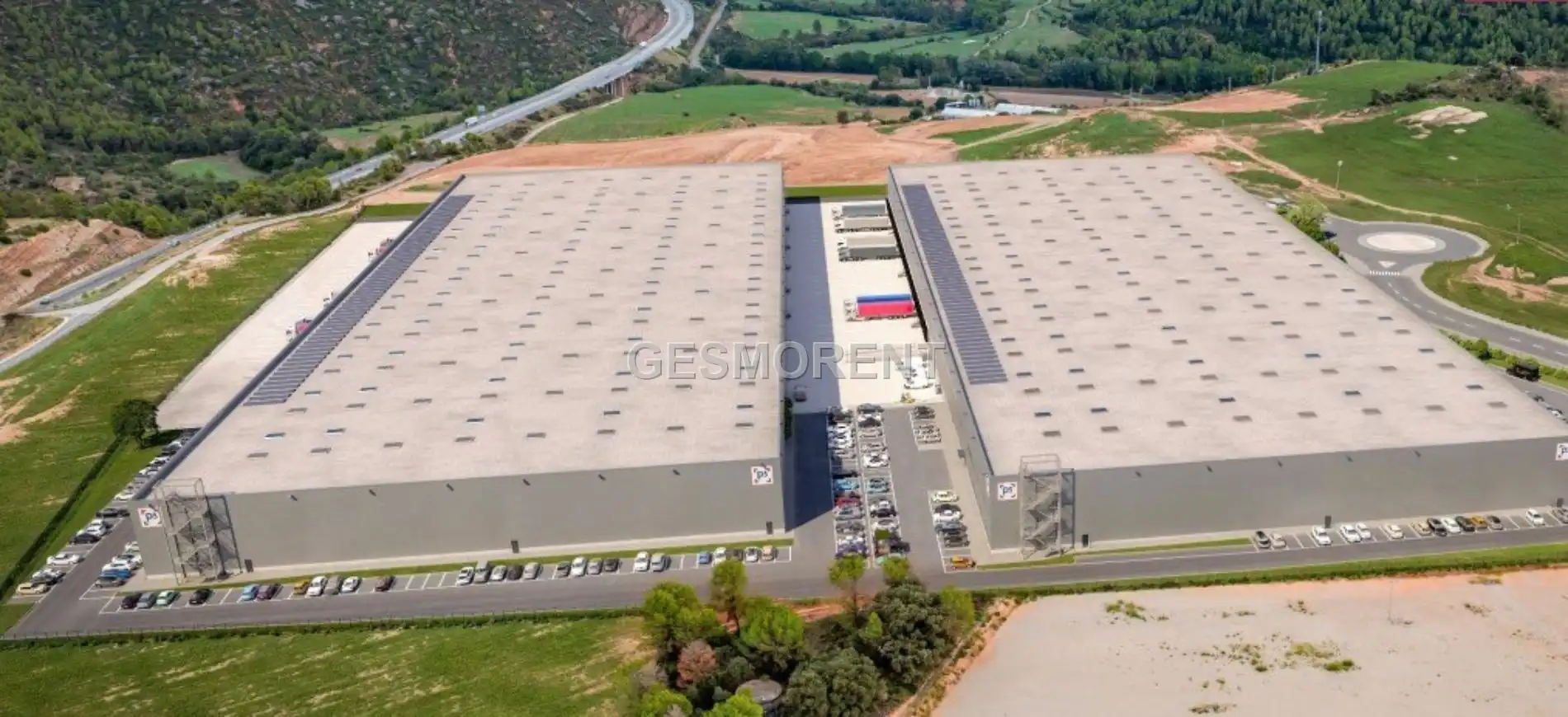 Vista exterior de Nau industrial de lloguer en Rajadell