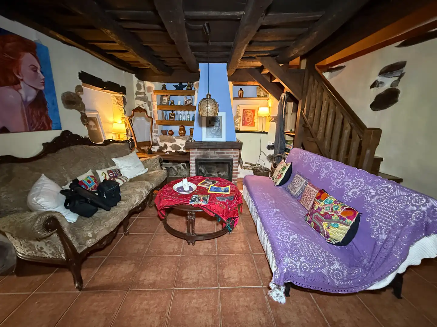 Sala d'estar de Casa o xalet en venda en Ribadesella amb Calefacció, Jardí privat i Parquet