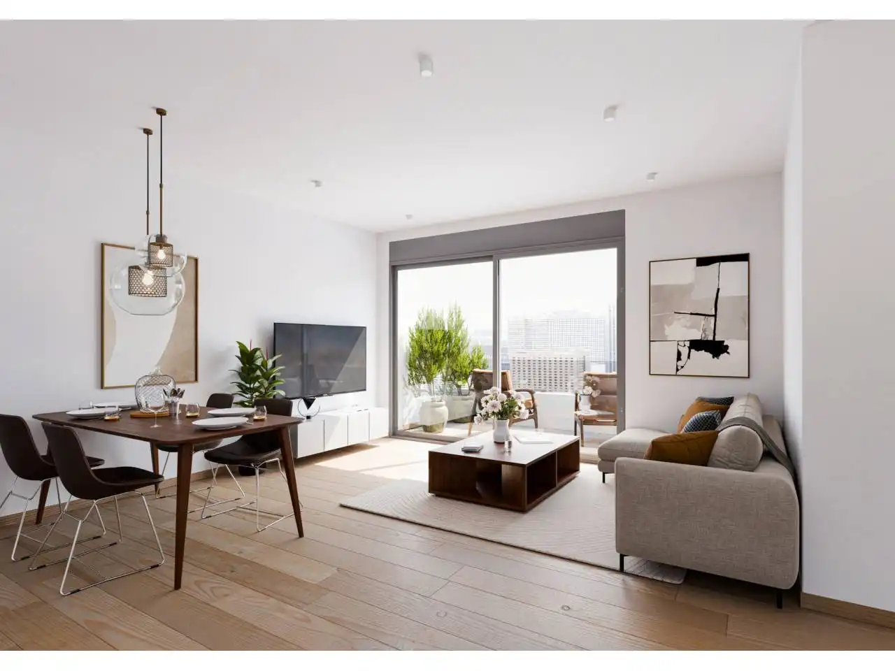 Living room of Flat for sale in Granollers  with Air Conditioner, Heating and Balcony