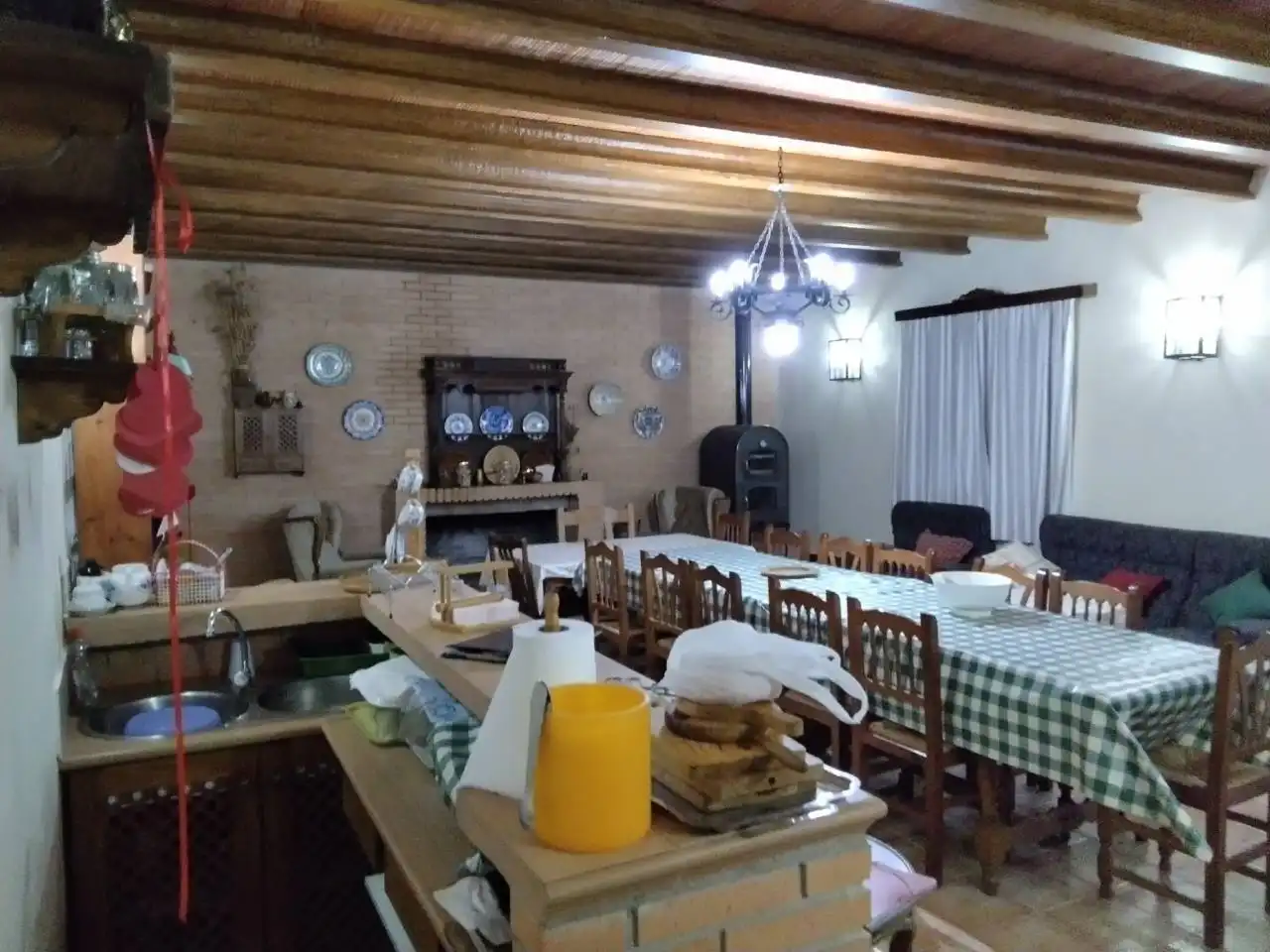 Menjador de Finca rústica en venda en Manzanares amb Jardí privat, Terrassa i Moblat