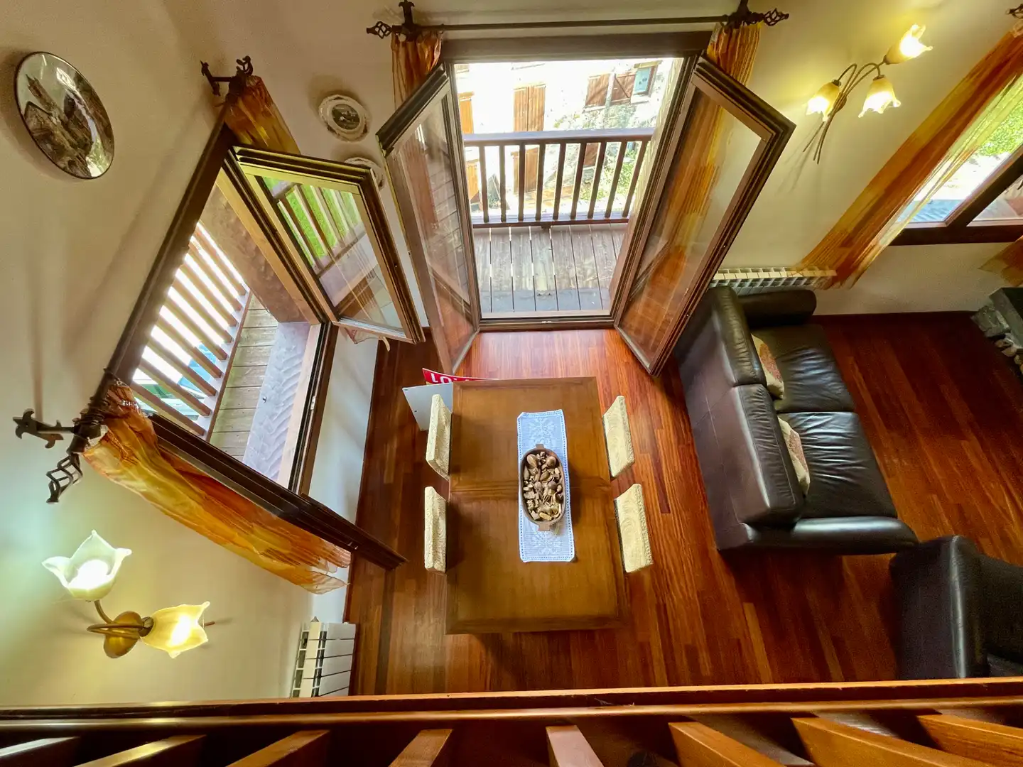Living room of Duplexes for sale in Setcases  with Heating, Parquet flooring and Furnished