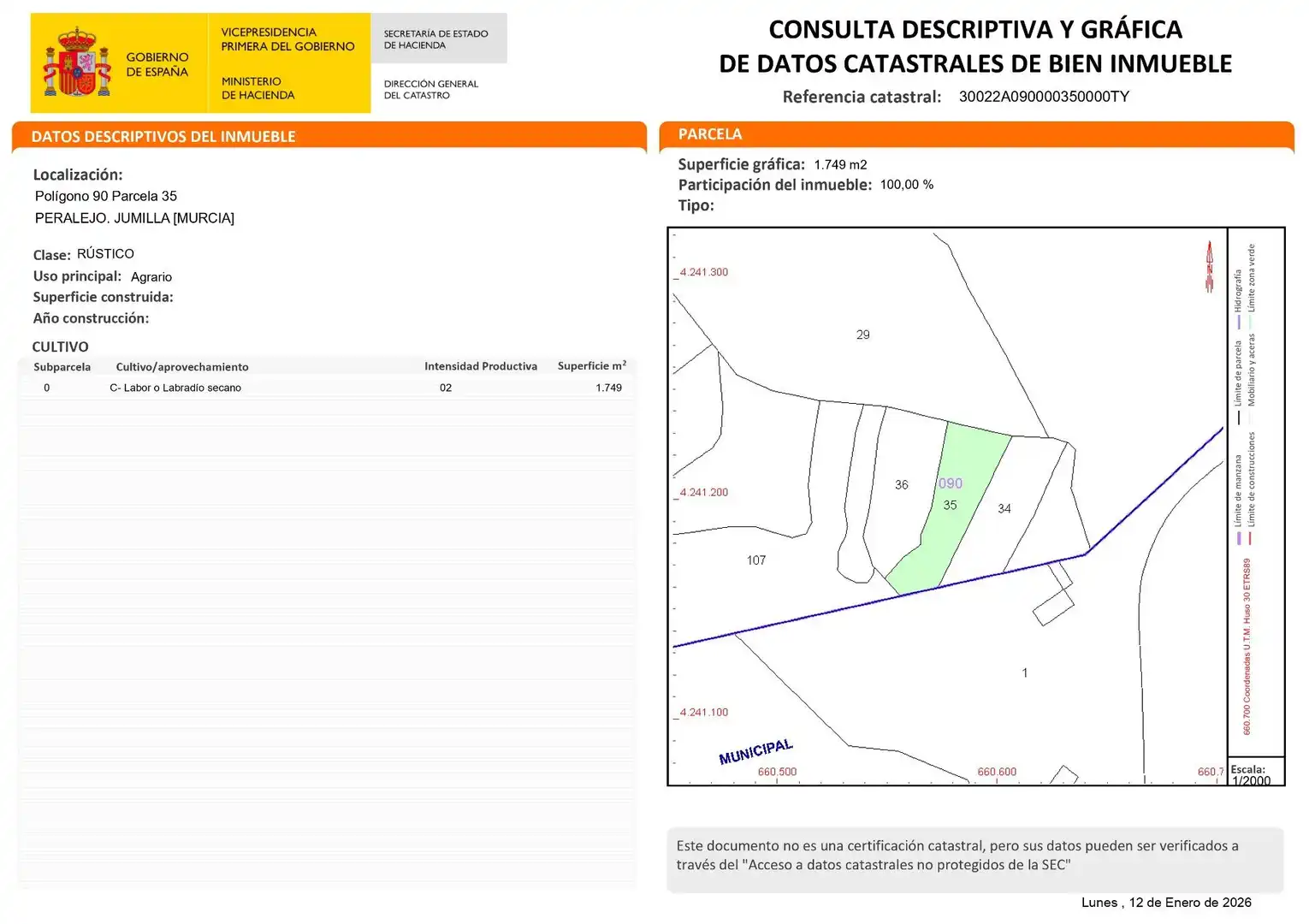 Land for sale in Jumilla