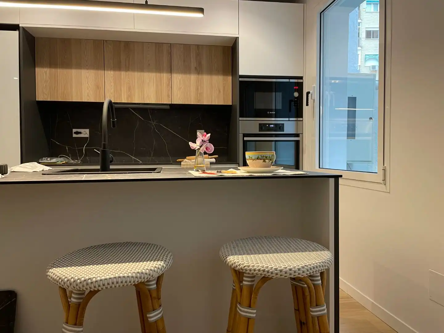 Küche von Wohnung zur Miete in  Madrid Capital mit Terrasse