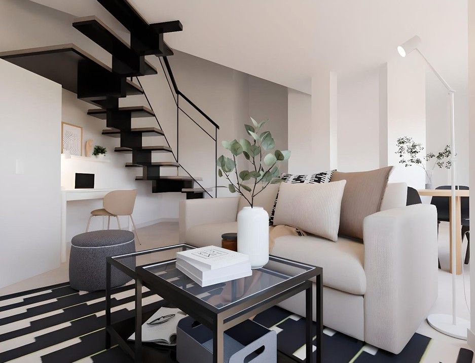 Living room of Duplex to rent in  Madrid Capital  with Air Conditioner, Heating and Storage room