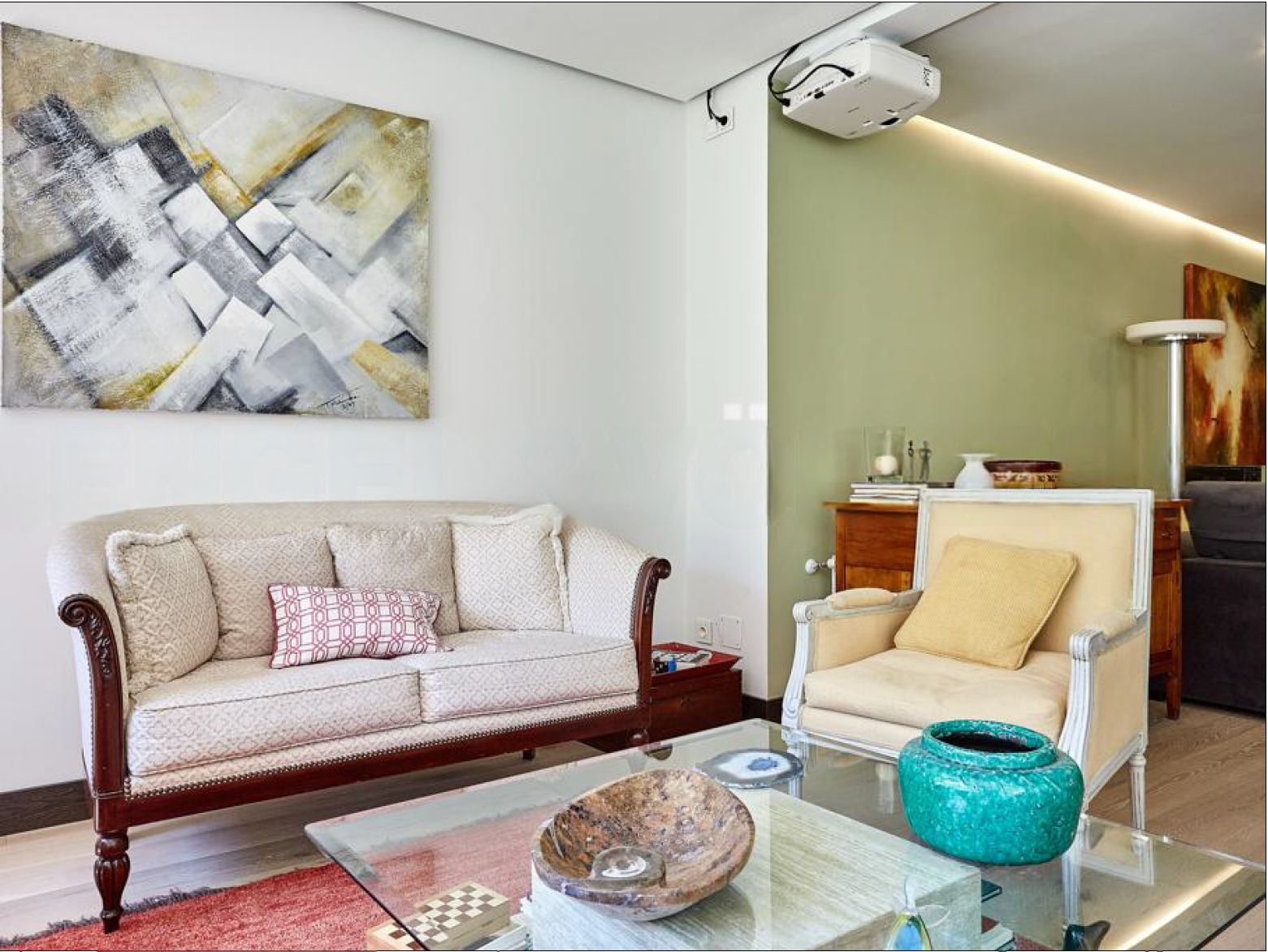 Living room of Flat to rent in La Moraleja  with Air Conditioner, Heating and Parquet flooring