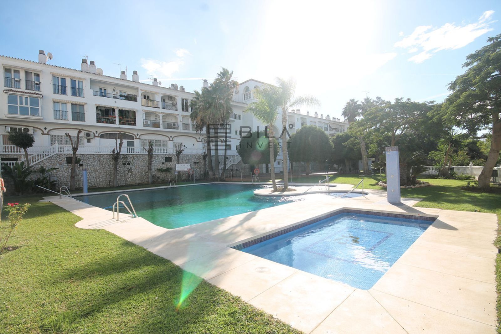 Swimming pool of Flat for sale in Mijas  with Air Conditioner, Terrace and Storage room
