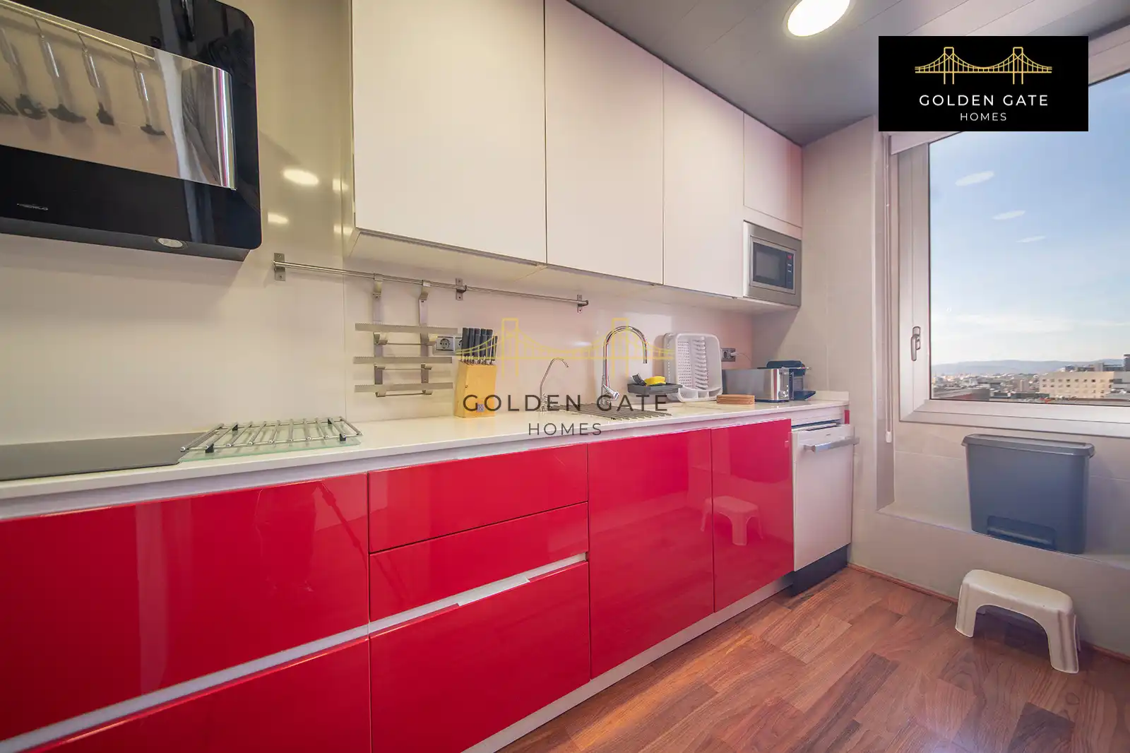 Cocina de Piso de alquiler en Barcelona con Aire acondicionado, Calefacción y Parquet