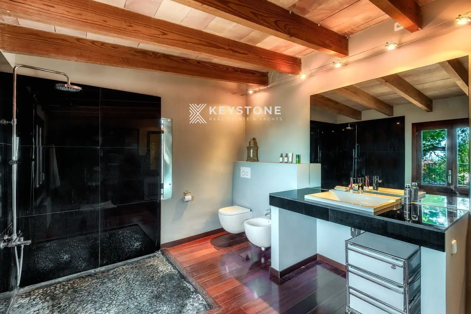 Badezimmer von Dachboden zur Miete in  Palma de Mallorca mit Klimaanlage, Terrasse und Abstellraum