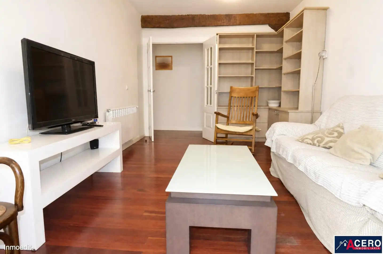 Sala de estar de Piso en venta en Santander con Parquet y Amueblado