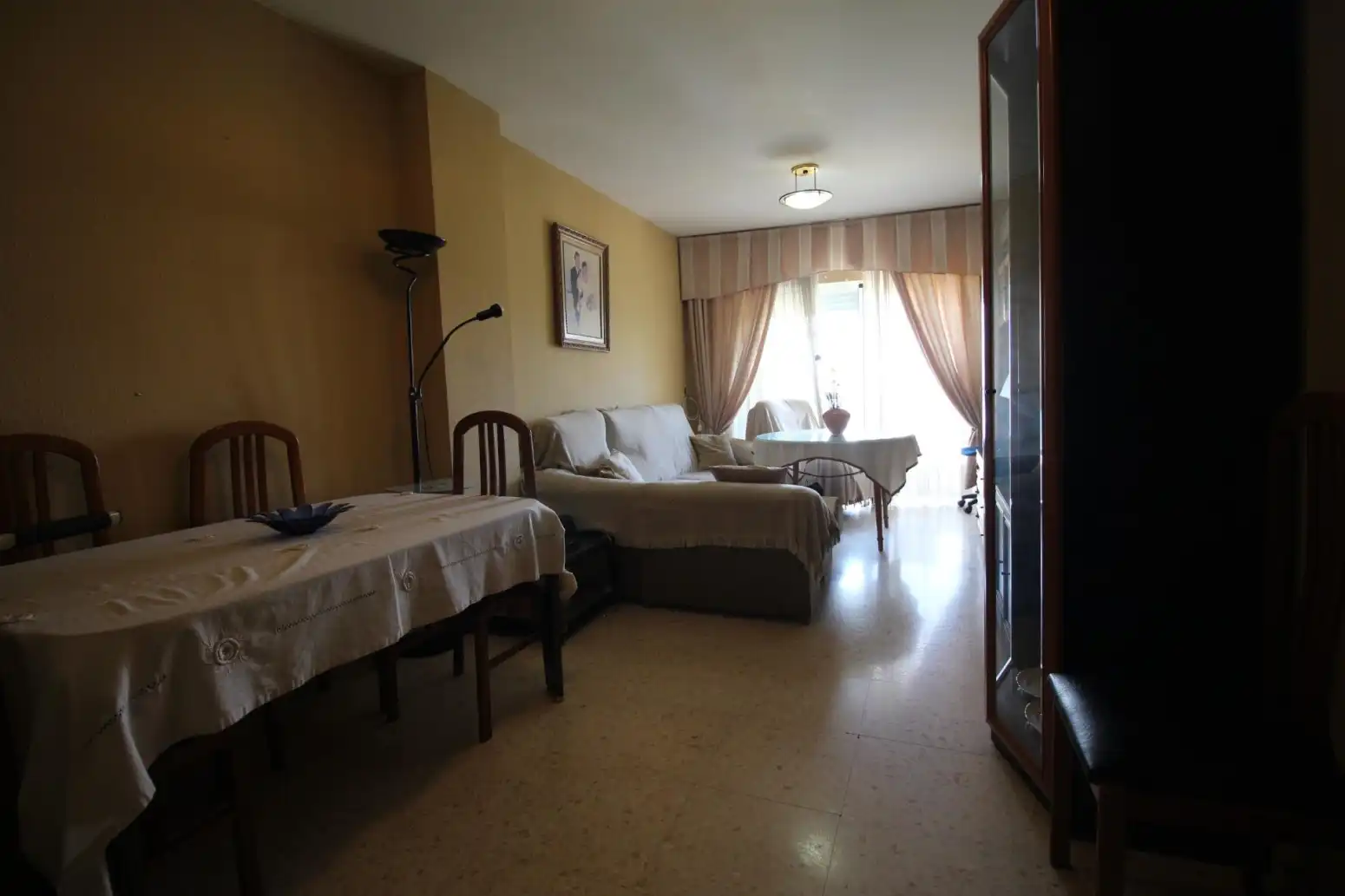 Wohnzimmer von Wohnung zum Verkauf in Montijo mit Klimaanlage, Heizung und Parkett
