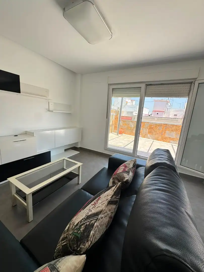 Sala de estar de Ático de alquiler en Valencia con Aire acondicionado, Terraza y Amueblado