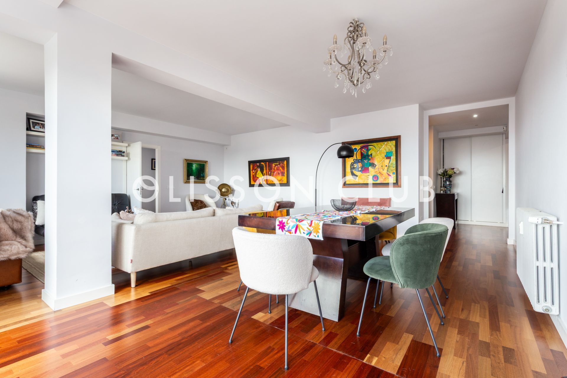 Dining room of Flat for sale in  Madrid Capital  with Air Conditioner, Heating and Home automation