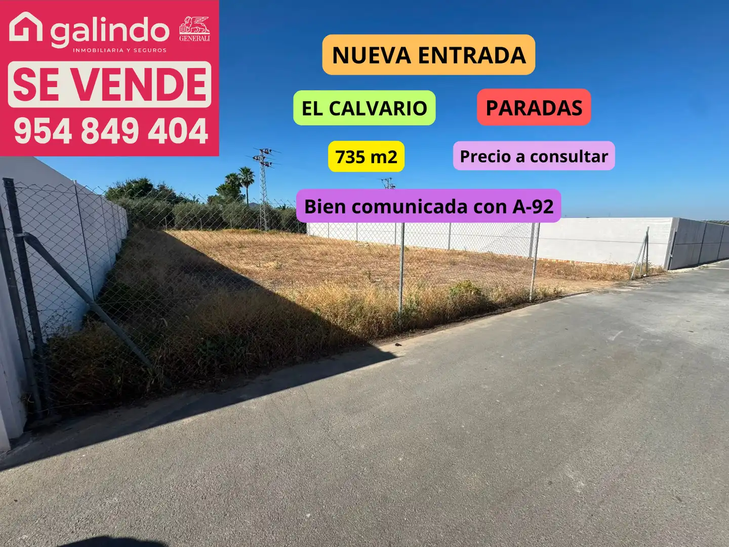 Terreno en venta en Paradas