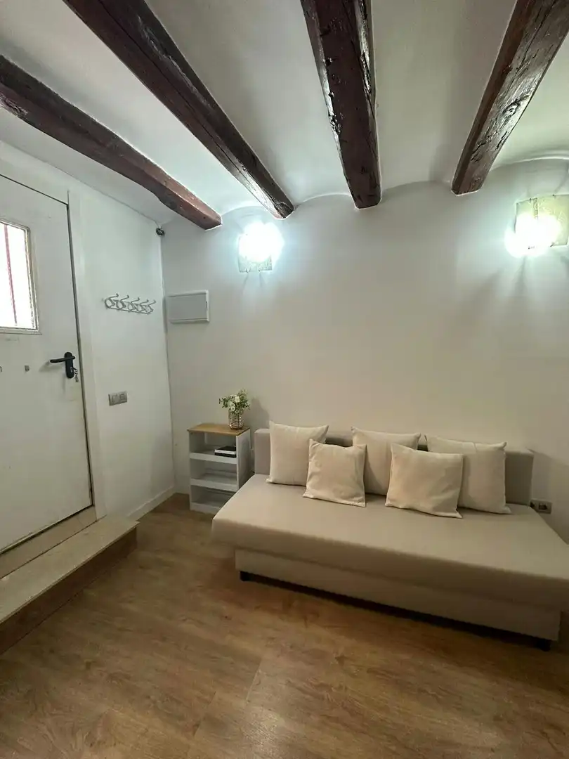 Sala de estar de Piso de alquiler en Barcelona con Jardín privado, Amueblado y Lavadora