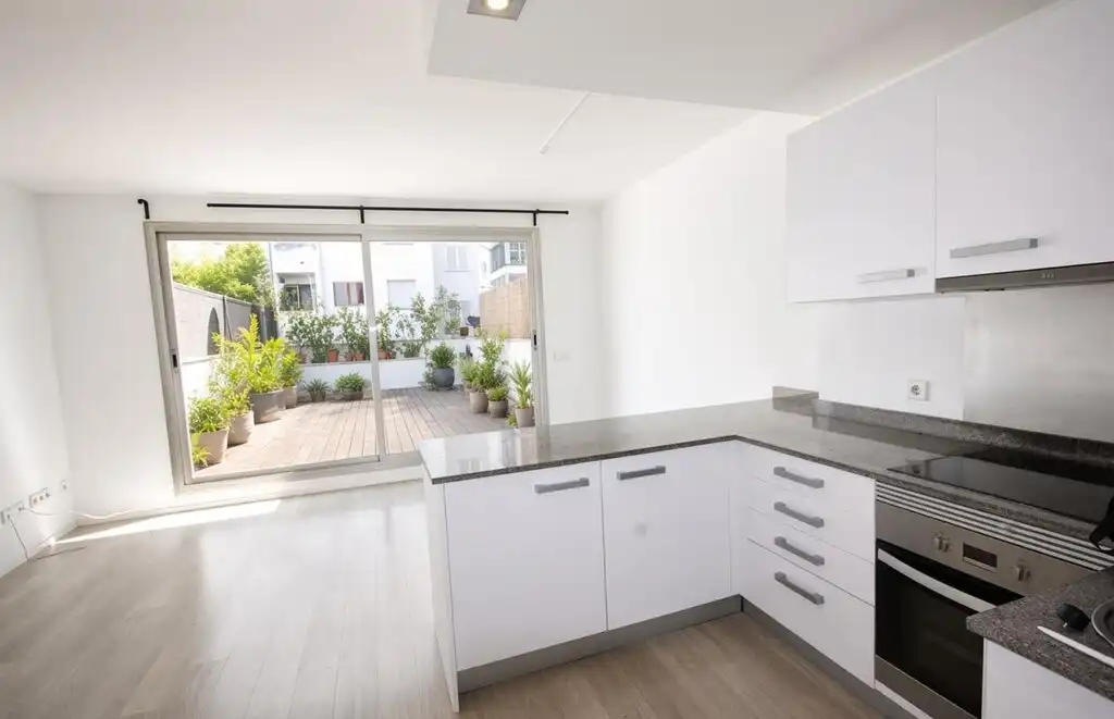 Kitchen of Apartments for rent in  Palma de Mallorca  with Air Conditioner, Parquet flooring and Terrace