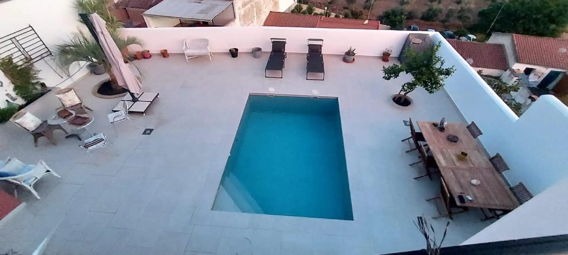 Piscina de Casa adosada en venta en Zalamea de la Serena con Aire acondicionado, Calefacción y Terraza