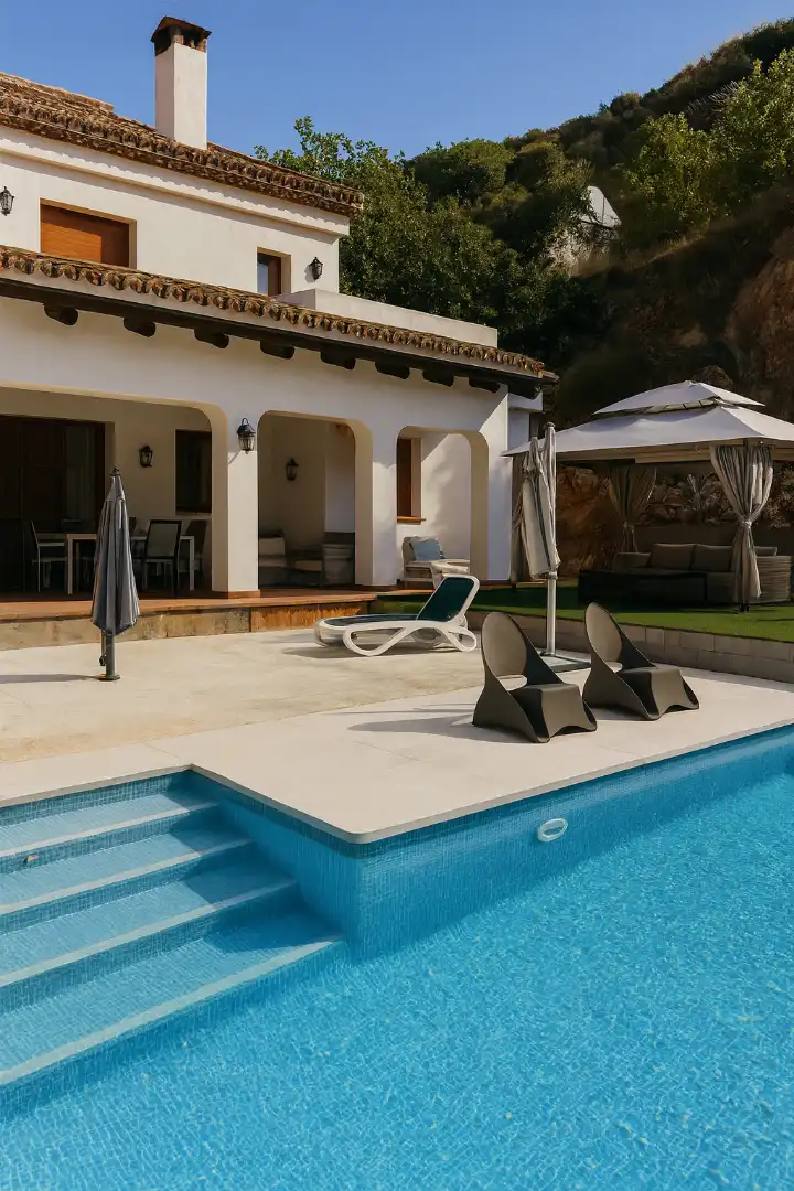Terraza de Casa o chalet en venta en Istán con Aire acondicionado, Jardín privado y Piscina