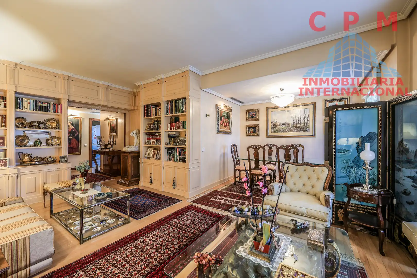 Wohnzimmer von Wohnung zur Miete in Madrid mit Klimaanlage, Heizung und Parkett