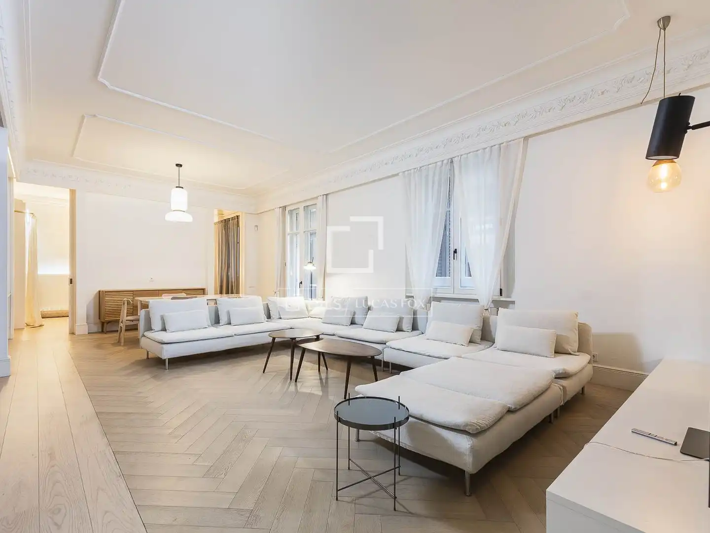 Sala de estar de Piso en venta en Barcelona con Aire acondicionado, Calefacción y Parquet