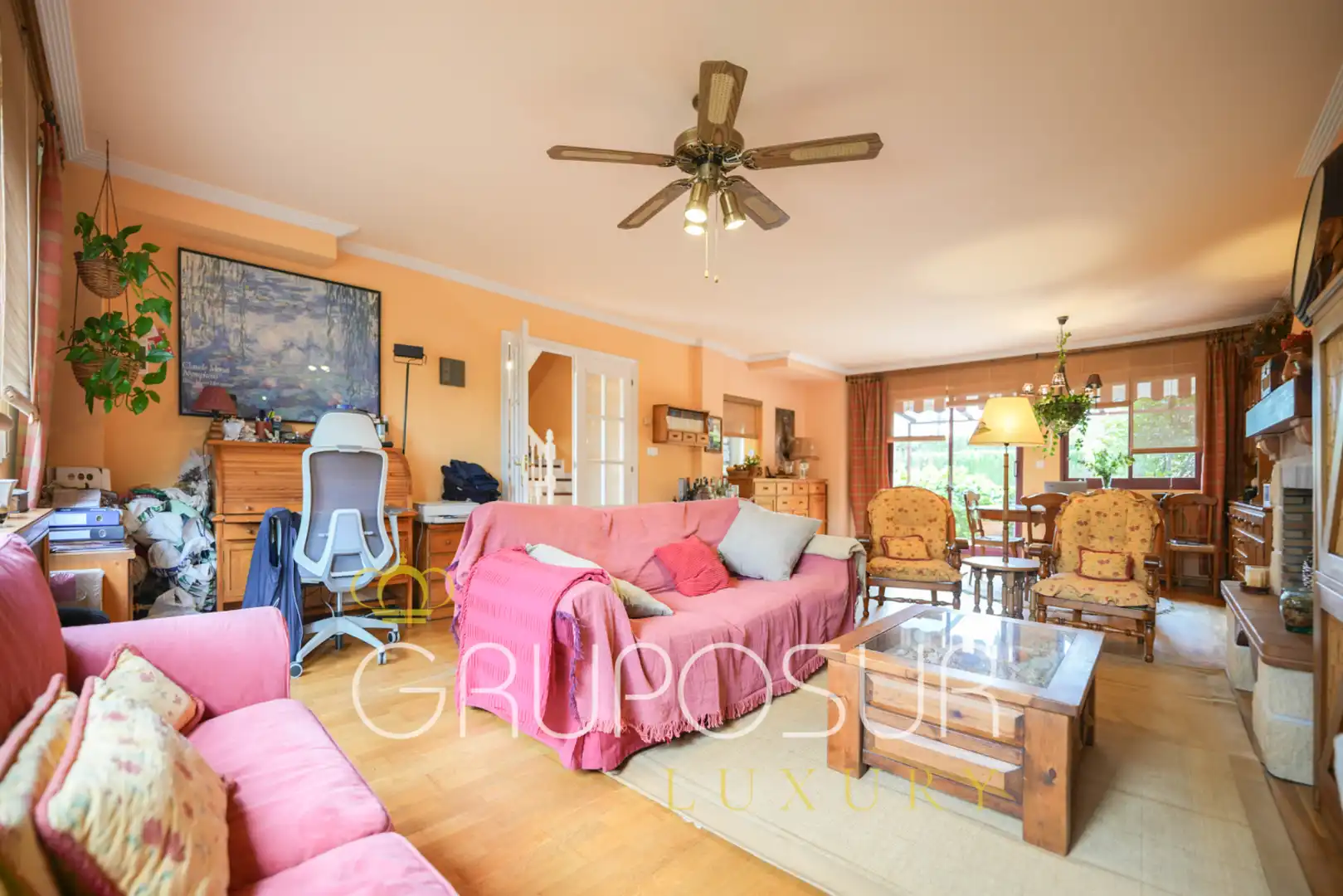 Living room of Detached homes for sale in Simancas  with Heating, Private garden and Parquet flooring