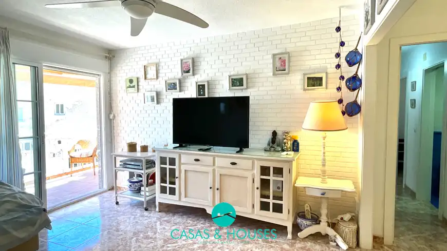 Living room of Flat for sale in La Manga del Mar Menor  with Air Conditioner, Terrace and Furnished