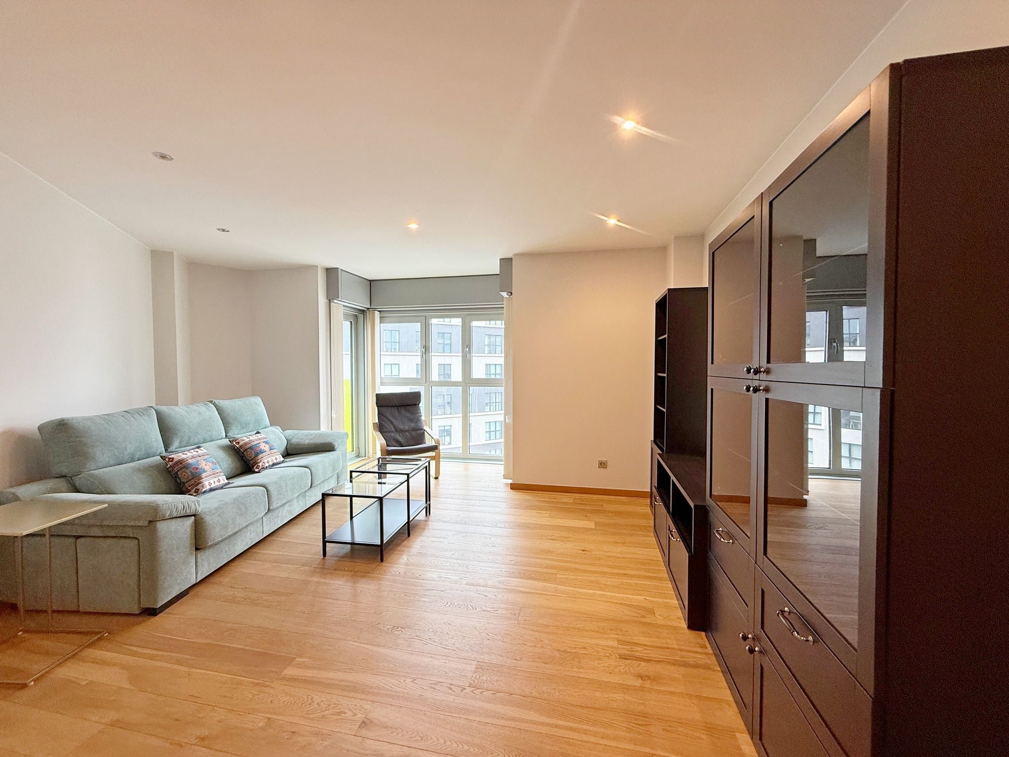 Living room of Flat for rent in A Coruña Capital   with Heating, Furnished and Balcony