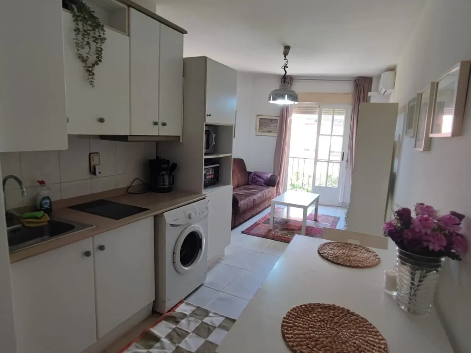 Kitchen of Apartment to rent in  Murcia Capital  with Air Conditioner, Furnished and Washing machine