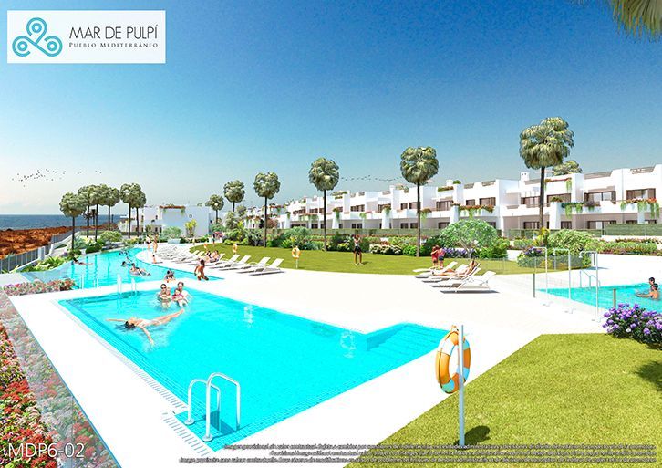 Swimming pool of Flat for sale in Pulpí  with Air Conditioner, Private garden and Terrace