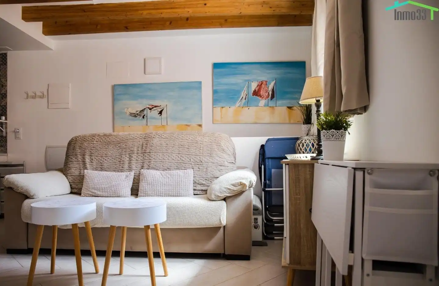 Sala de estar de Piso en venta en Villajoyosa / La Vila Joiosa con Aire acondicionado, Terraza y Amueblado