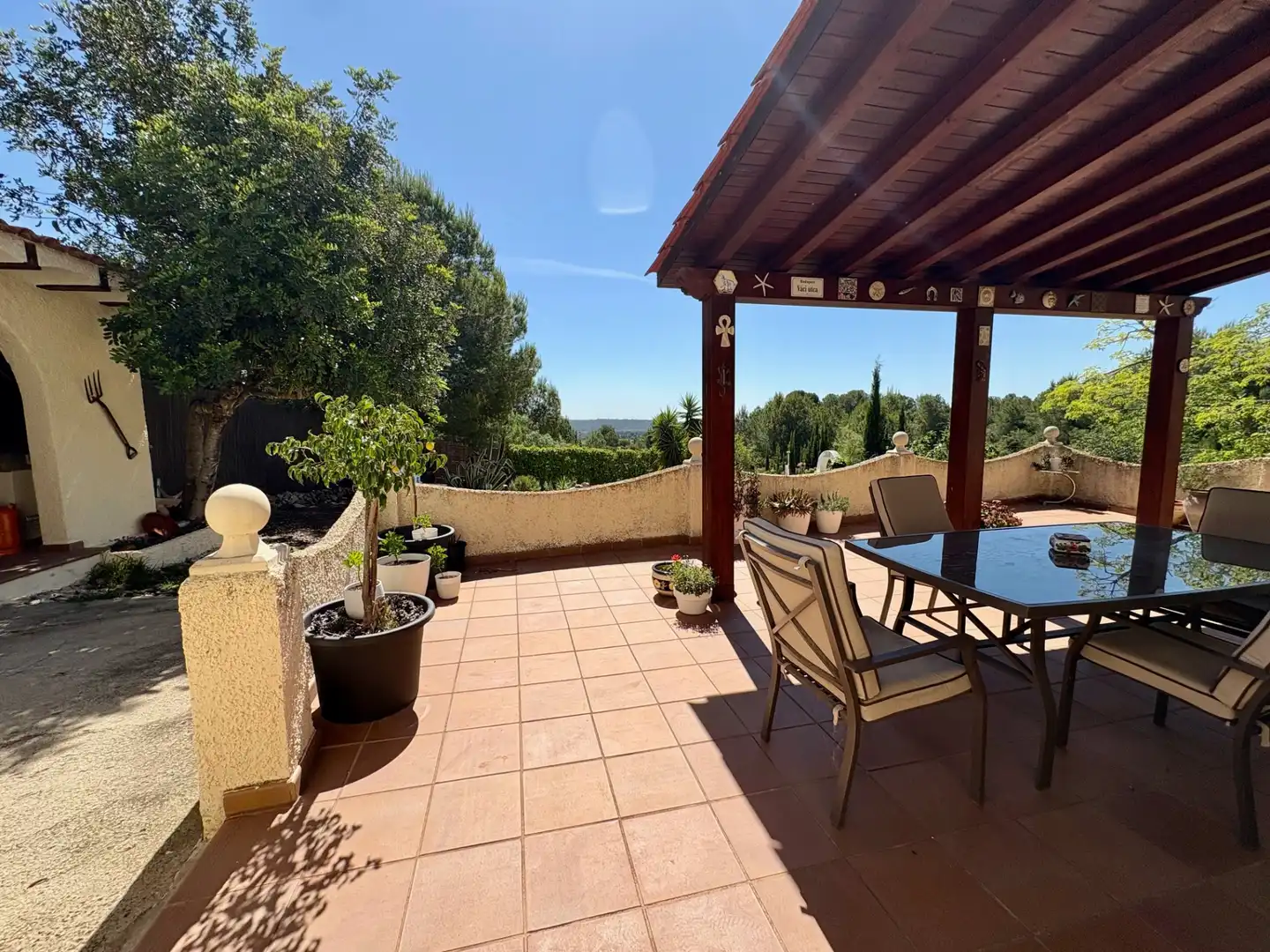 Terrassa de Casa o xalet en venda en Cheste amb Aire condicionat, Calefacció i Jardí privat
