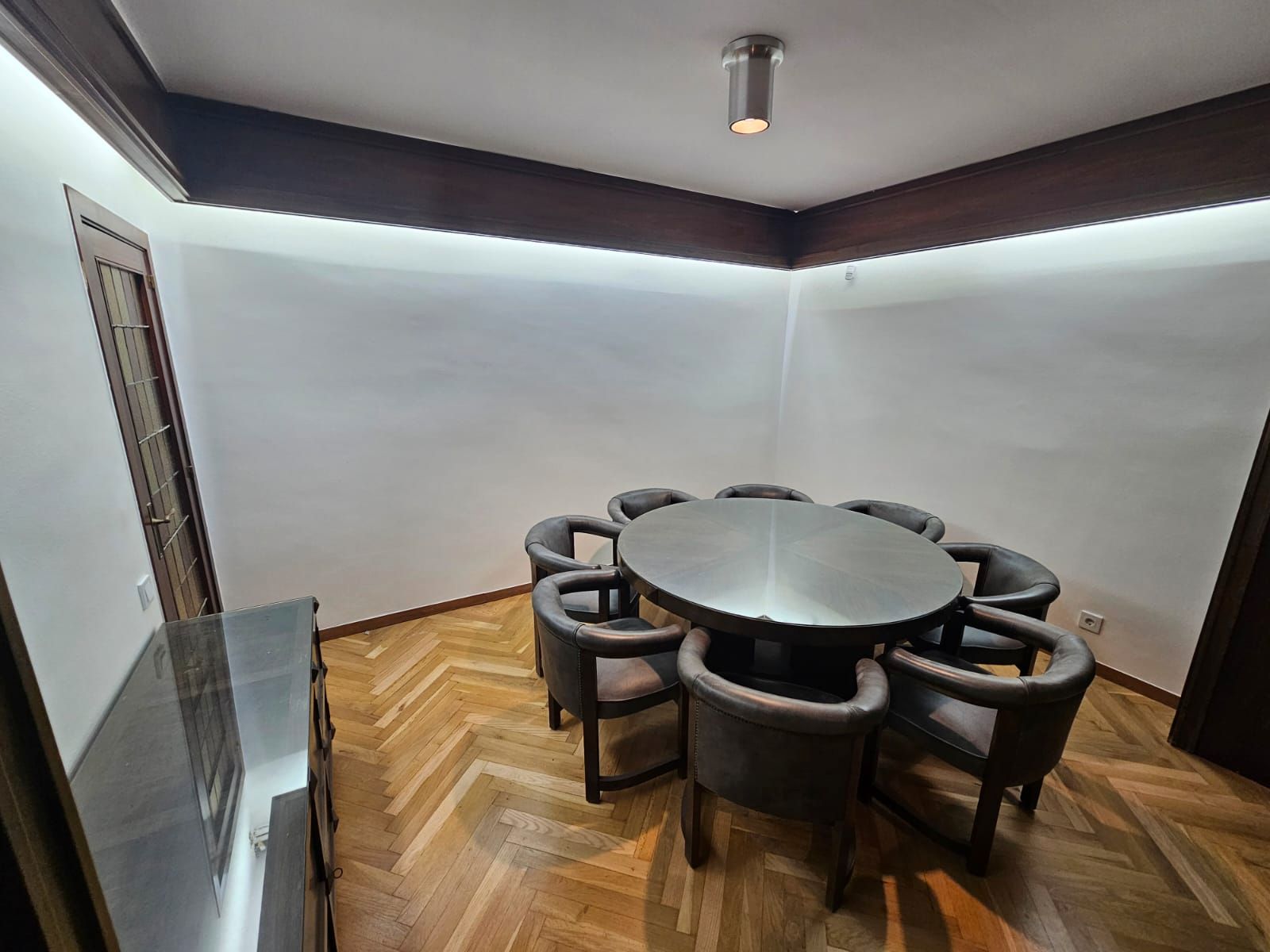 Dining room of Flat to rent in  Barcelona Capital  with Air Conditioner, Heating and Parquet flooring