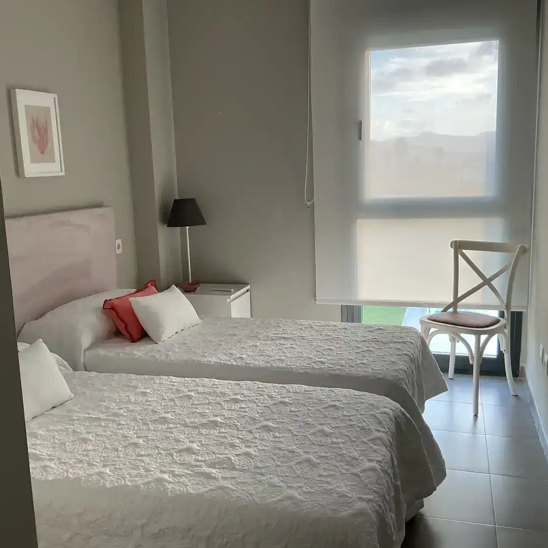 Schlafzimmer von Wohnung zur Miete in Jávea / Xàbia mit Klimaanlage, Terrasse und Schwimmbad