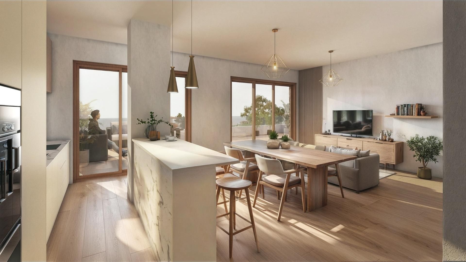 Menjador de Apartament en venda en Águilas amb Terrassa i Piscina comunitària