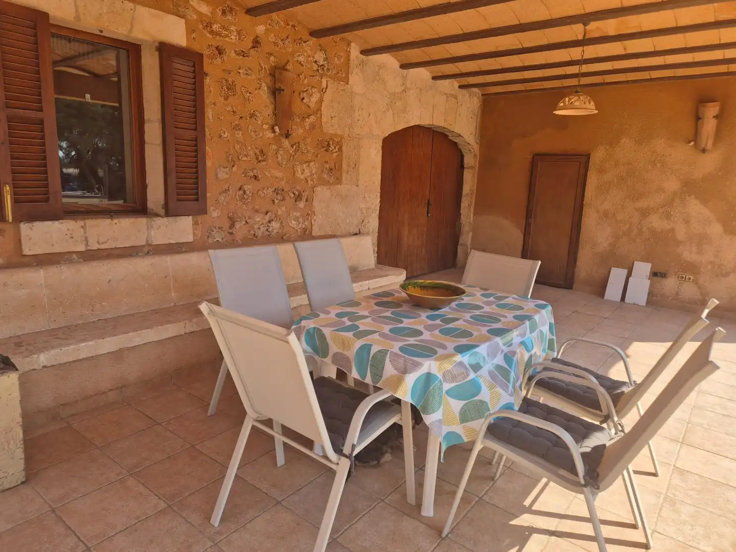 Terrassa de Finca rústica de lloguer en Campos amb Aire condicionat, Calefacció i Terrassa