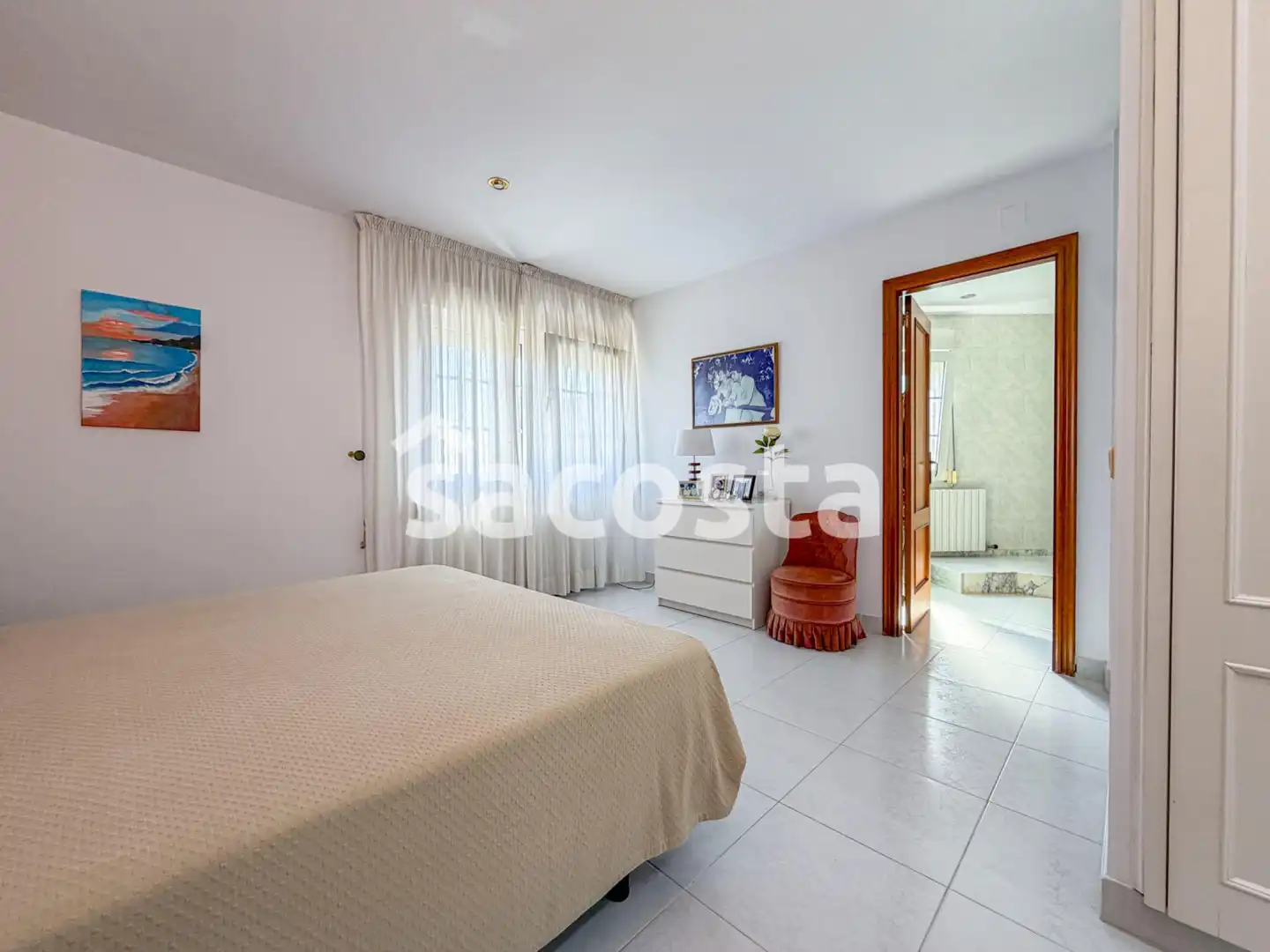 Habitación de Casa adosada en venta en Pineda de Mar con Aire acondicionado, Calefacción y Jardín privado