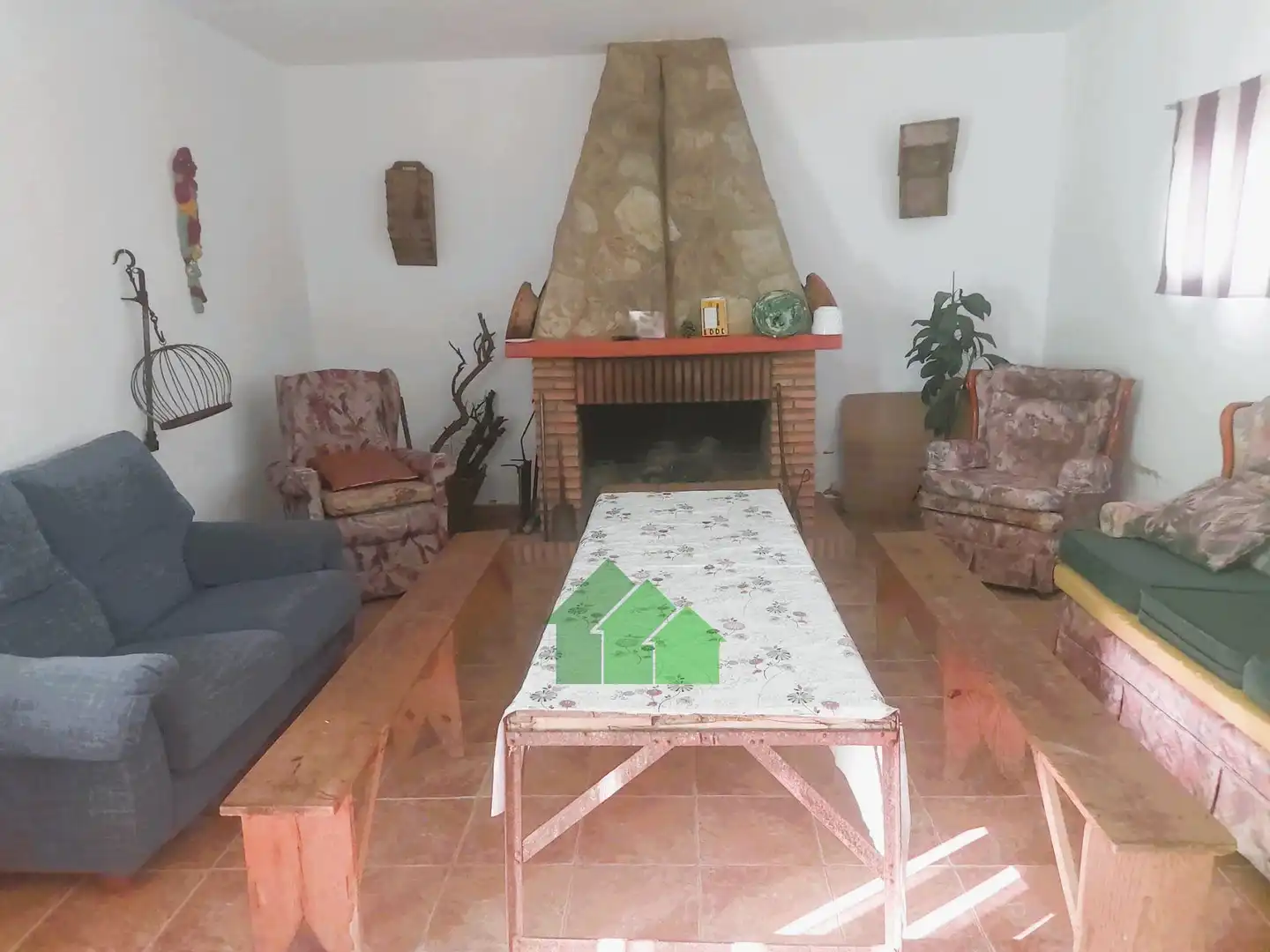Sala de estar de Casa o chalet de alquiler en Valdelacalzada con Aire acondicionado, Trastero y Piscina