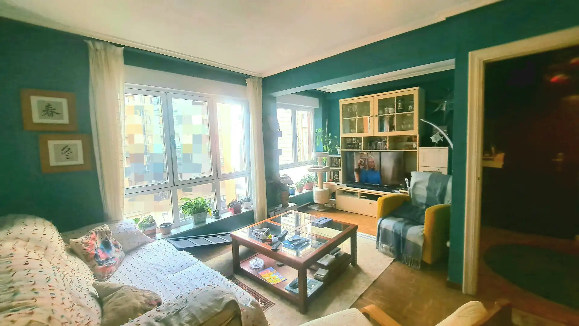 Living room of Flat for sale in Gijón   with Heating, Parquet flooring and Storage room