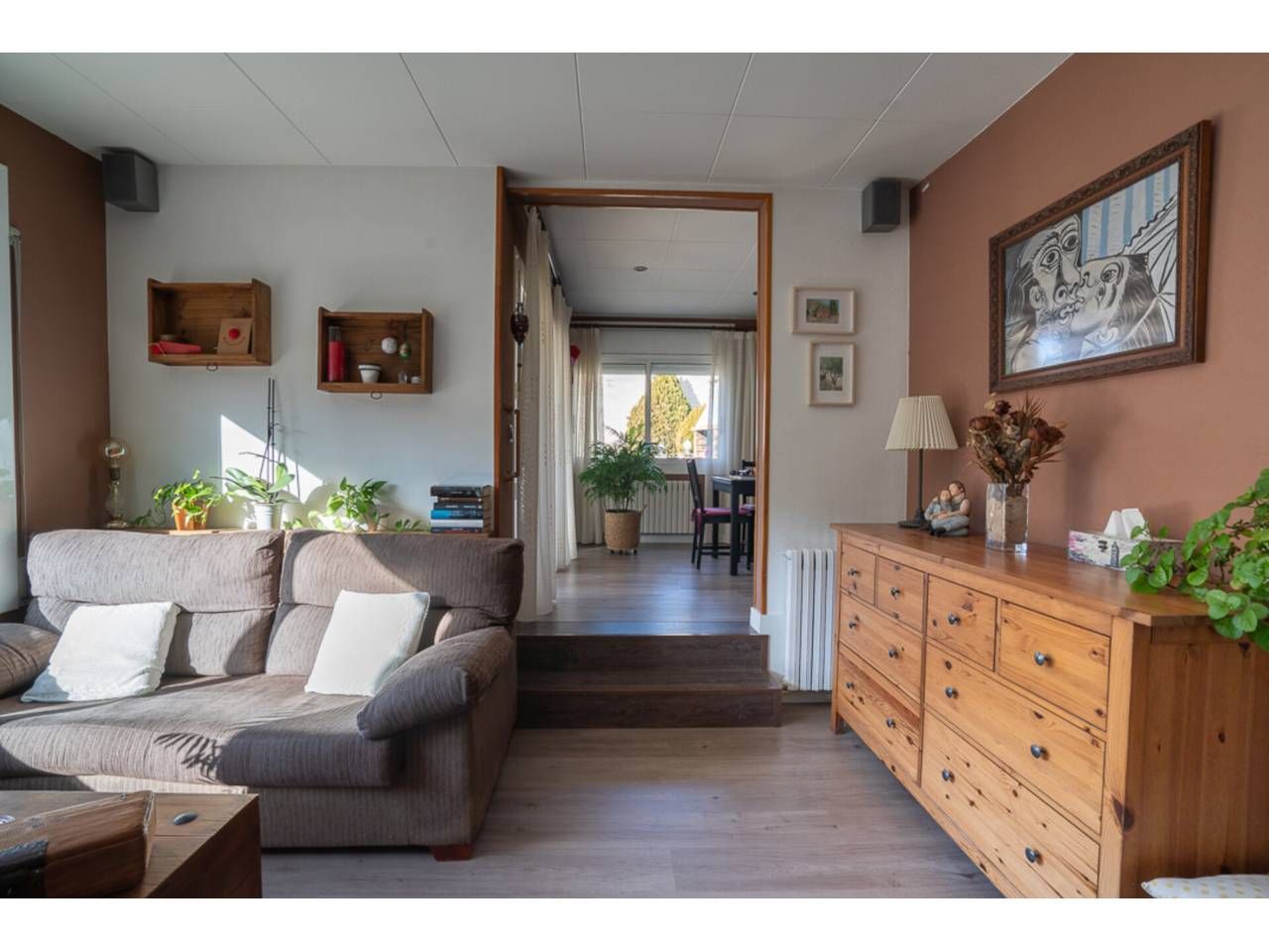 Living room of House or chalet for sale in Aiguafreda  with Heating, Private garden and Parquet flooring