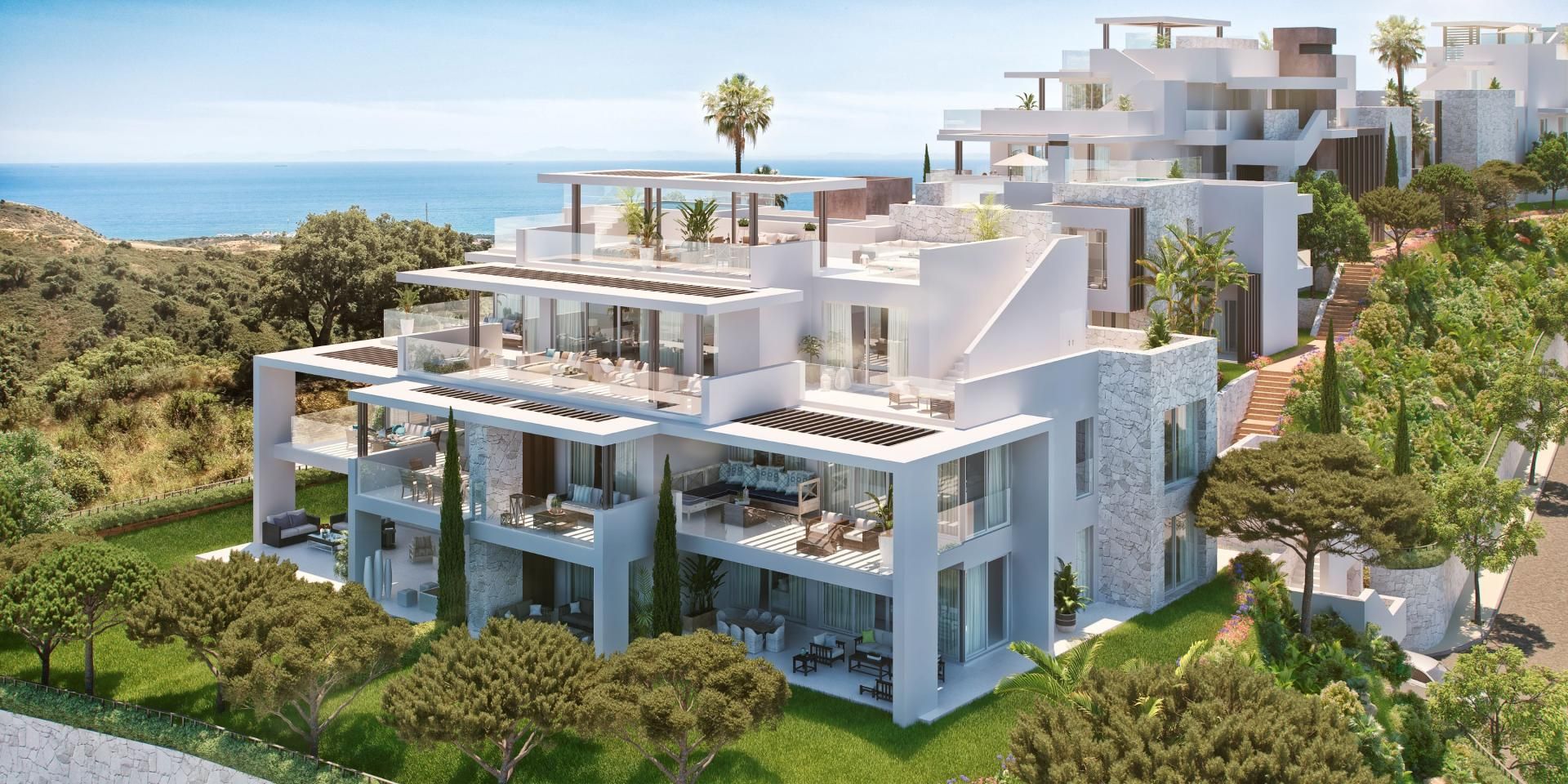 Vista exterior de Àtic en venda en Ojén amb Piscina comunitària