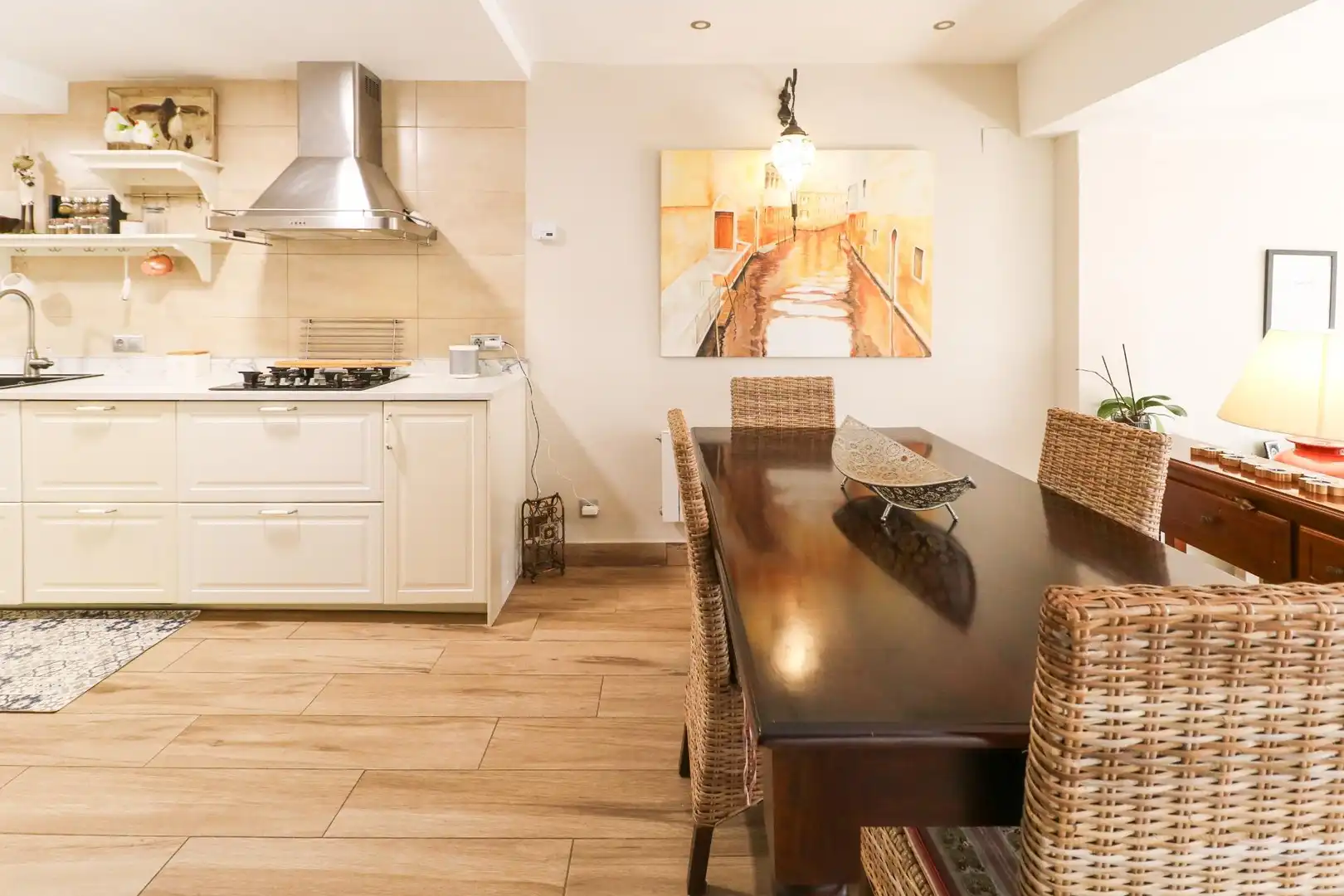 Cocina de Casa o chalet de alquiler en Calafell con Aire acondicionado, Parquet y Terraza