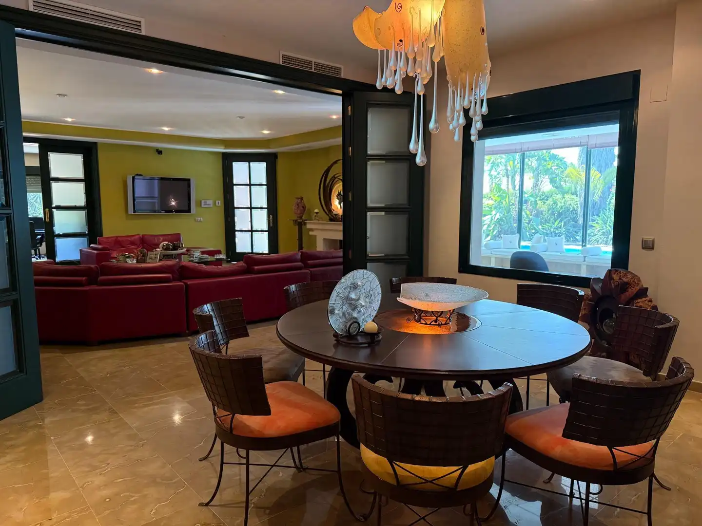 Comedor de Casa o chalet en venta en Gelves con Aire acondicionado, Jardín privado y Terraza