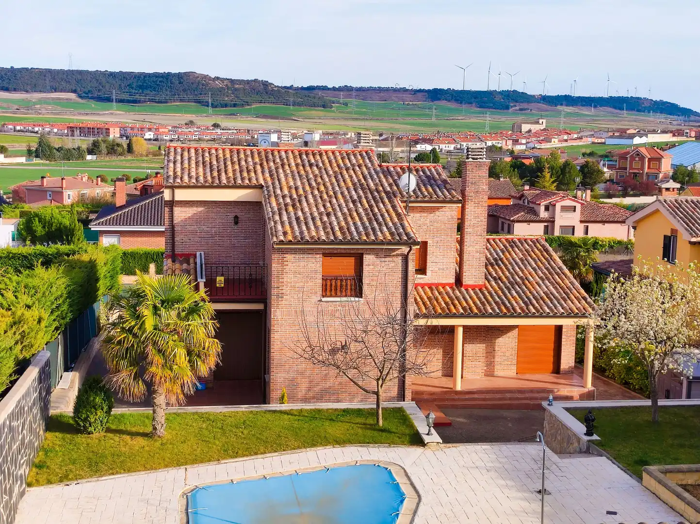Vista exterior de Casa o chalet en venta en Villalobón con Calefacción, Jardín privado y Terraza