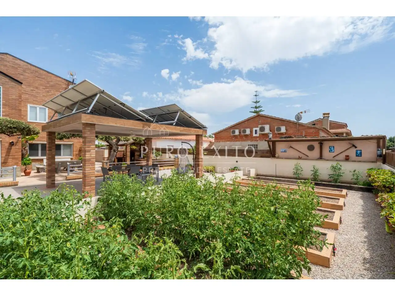 Terraza de Casa o chalet en venta en El Pla de Santa Maria con Aire acondicionado, Jardín privado y Terraza