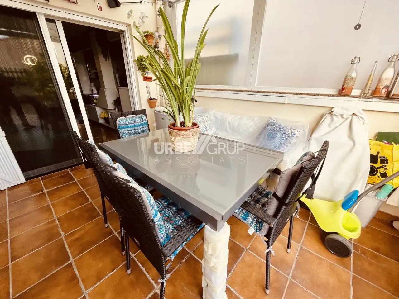 Terrasse von Wohnung zum Verkauf in Terrassa mit Klimaanlage, Heizung und Privatgarten