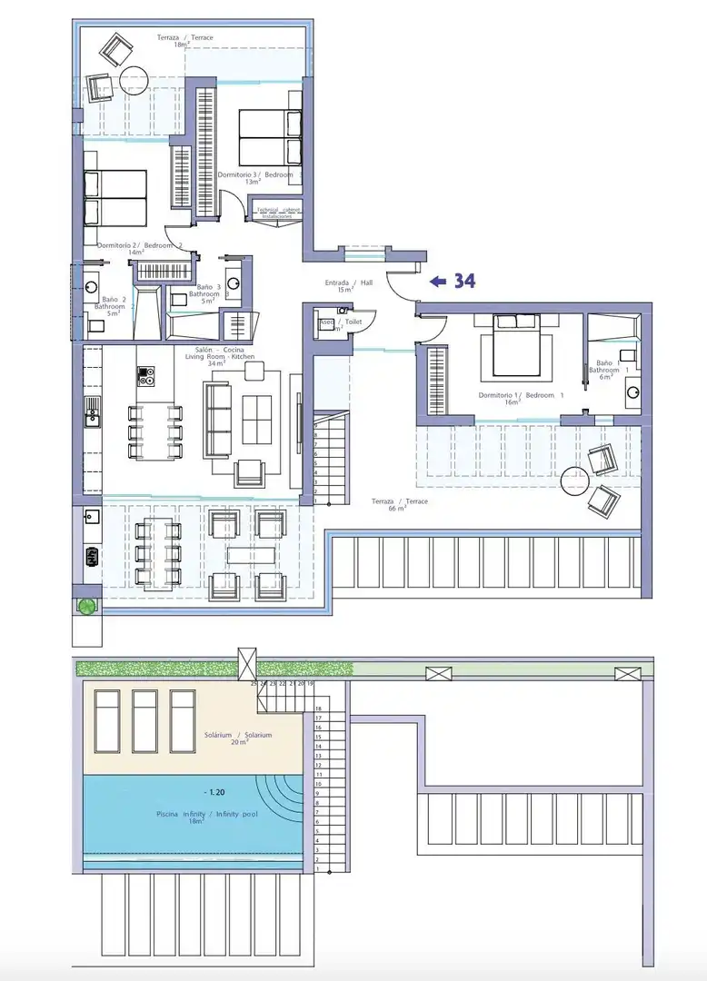 Ático con terraza en venta en Costa Natura, imagen 22