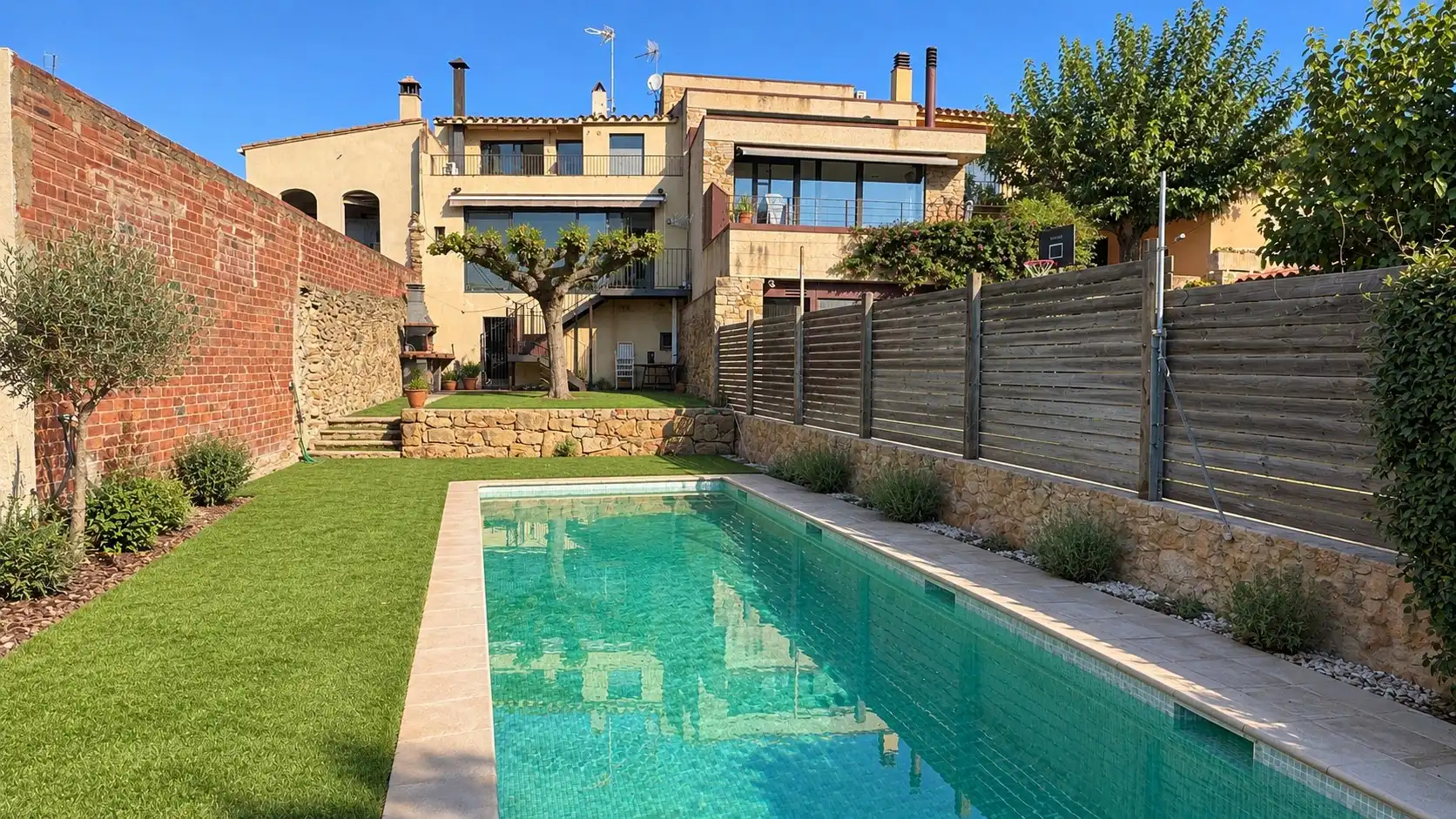 Swimming pool of Country homes for sale in Corçà  with Air Conditioner, Heating and Private garden